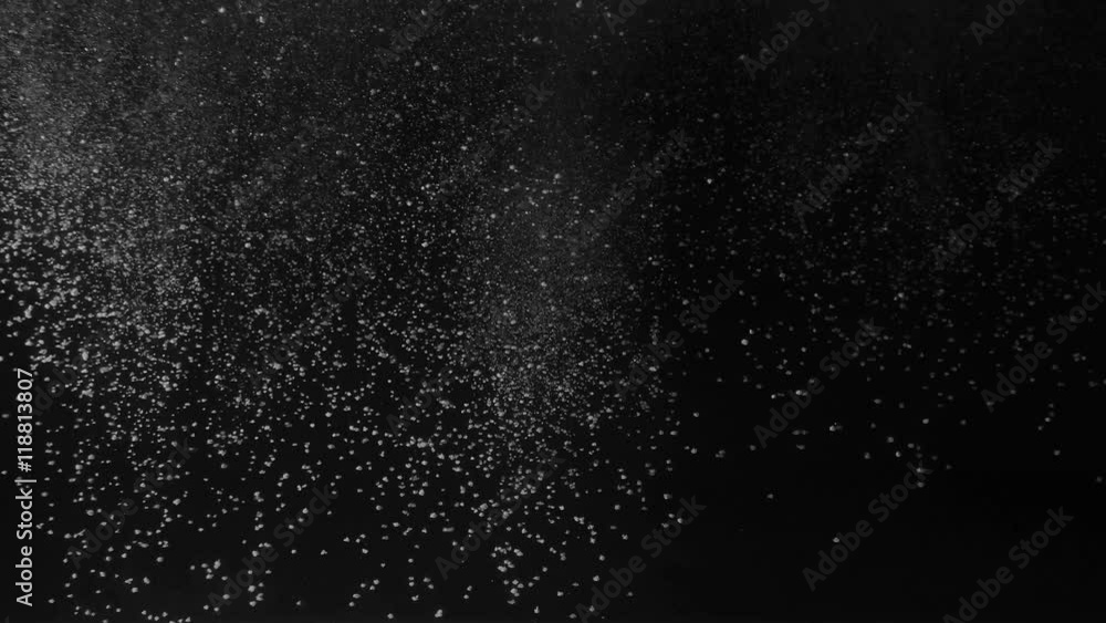 Debris falling in water tank compositing element Debris falling in water tank compositing element