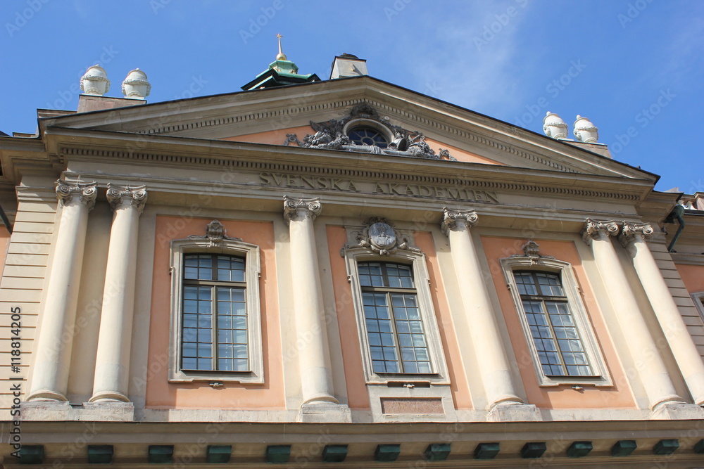 Giebel eines historischen Gebäudes in der Altstadt von Stockholm (Schweden) Giebel eines historischen Gebäudes in der Altstadt von Stockholm (Schweden)