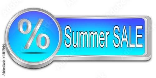 Summer Sale Button - 3D illustration