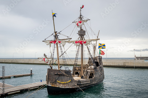Santa Maria de Colombo historical ship replica, Madeira island. photo