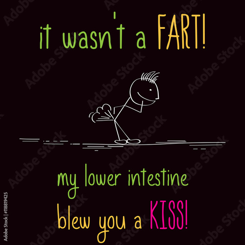 Funny illustration with message