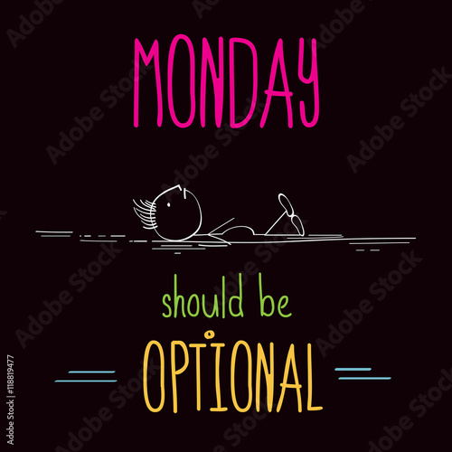 Funny illustration with message