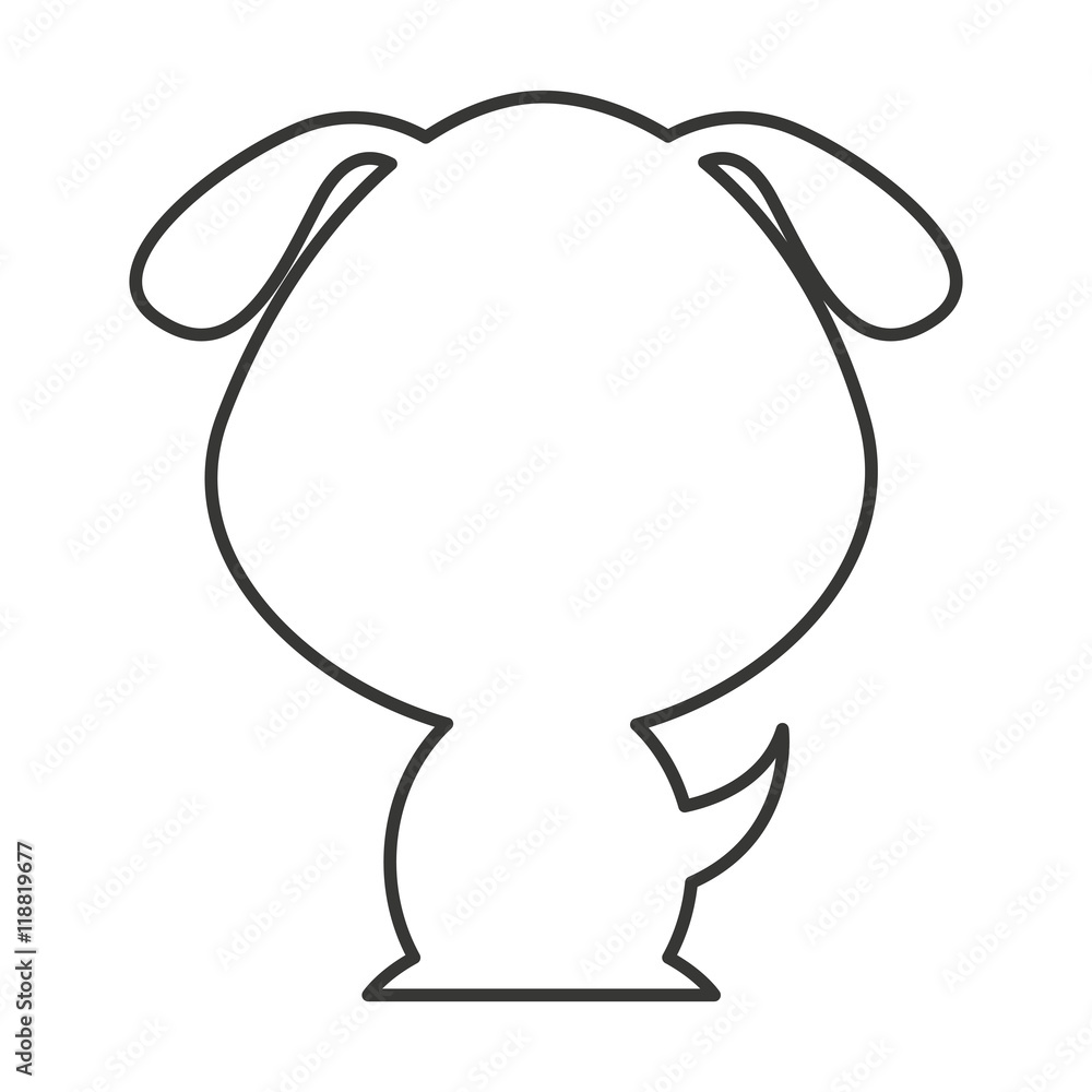cute animal silhouette isolated icon cute animal silhouette isolated icon