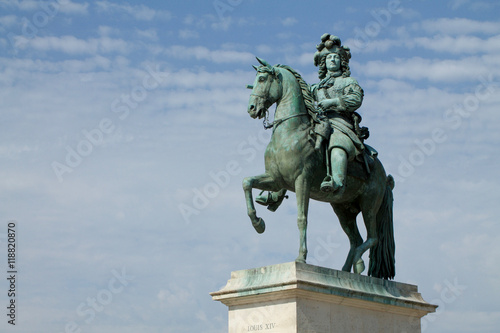 Paris - July 20  2016  statue of Louis XIV  Versailles Palace