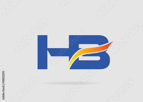 HB Logo. Vector Graphic Branding Letter Element
