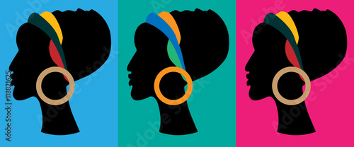 Silhouette of african woman