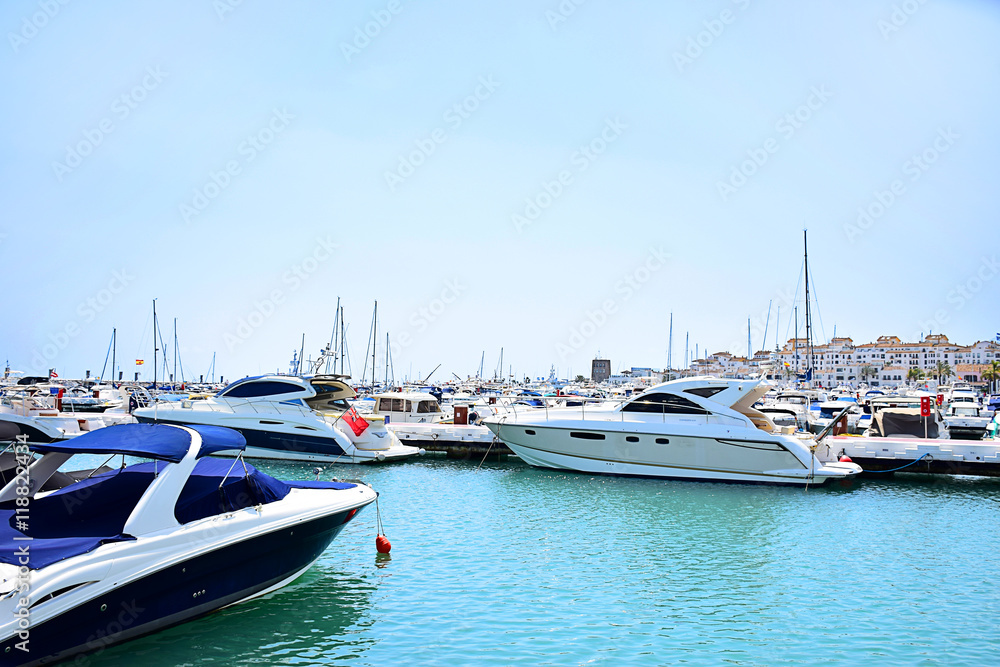 Sail boat harbor