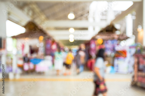 Blurred image of street market
