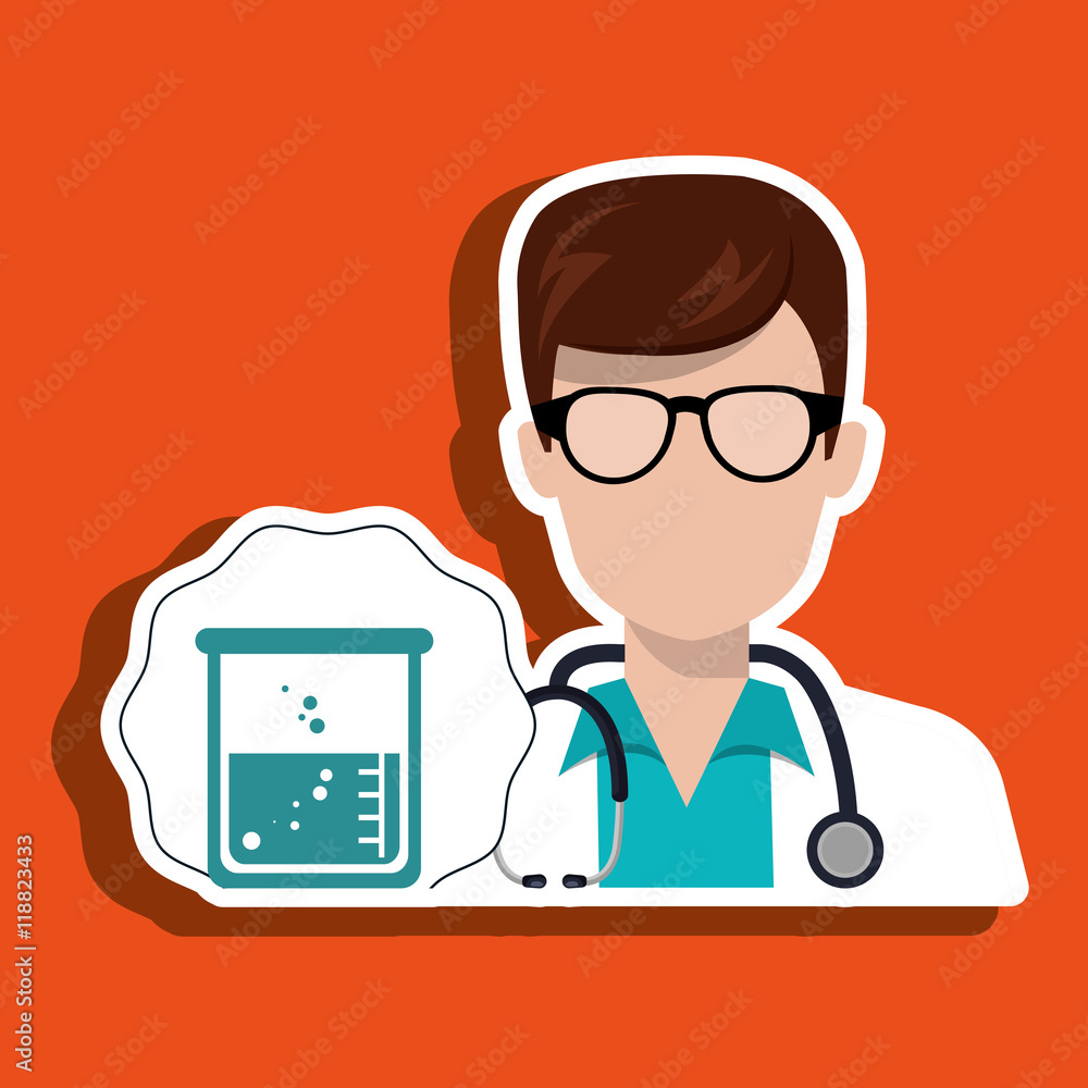 doctor laboratory tube chemistry vector illustration graphic doctor laboratory tube chemistry vector illustration graphic