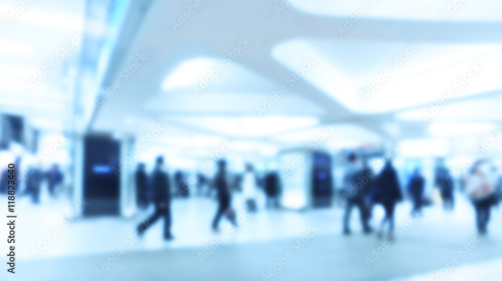 Blurred image of business people walking, Blur abstract backgrou