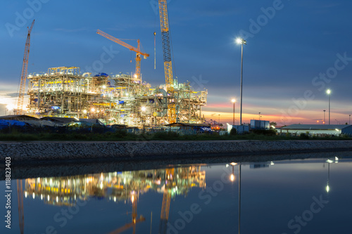 Construction Industry oil rig refinery working site, asia in Thailand