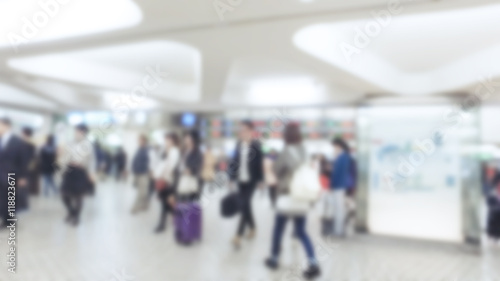 Blurred image of business people walking  Blur abstract backgrou