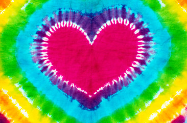 heart sign tie dyed pattern abstract background.
