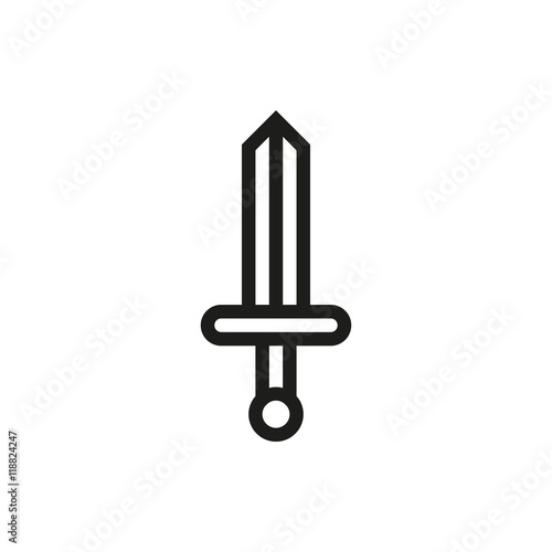 Sword icon on white background