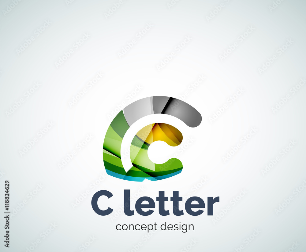 Vector C letter concept logo template Vector C letter concept logo template