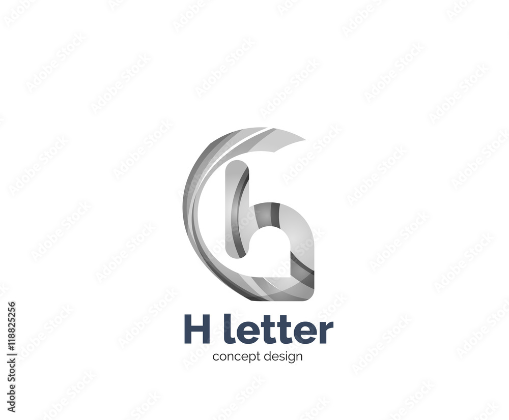 Abstract H geometric letter logo template Abstract H geometric letter logo template