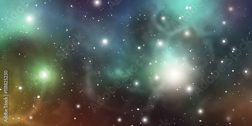 Astrology Mystic Background. Outer Space. Vector Digital Colorful Illustration of Universe. Vector Galaxy Background.
