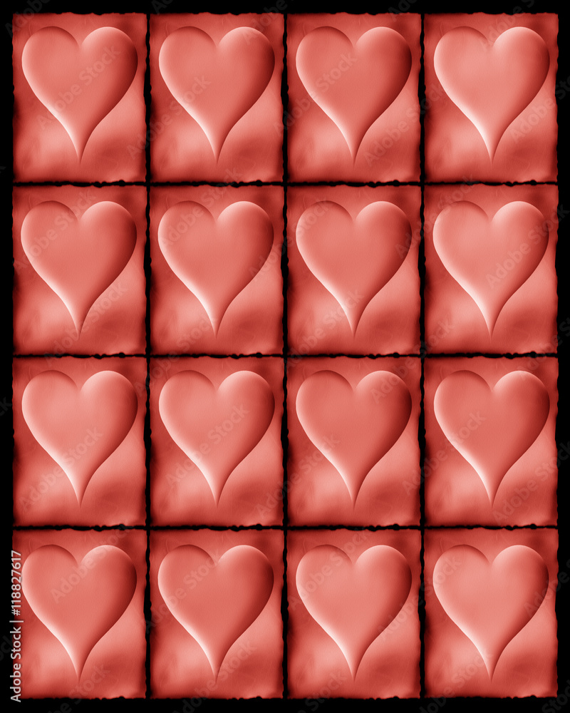 heart shapes in a row heart shapes in a row