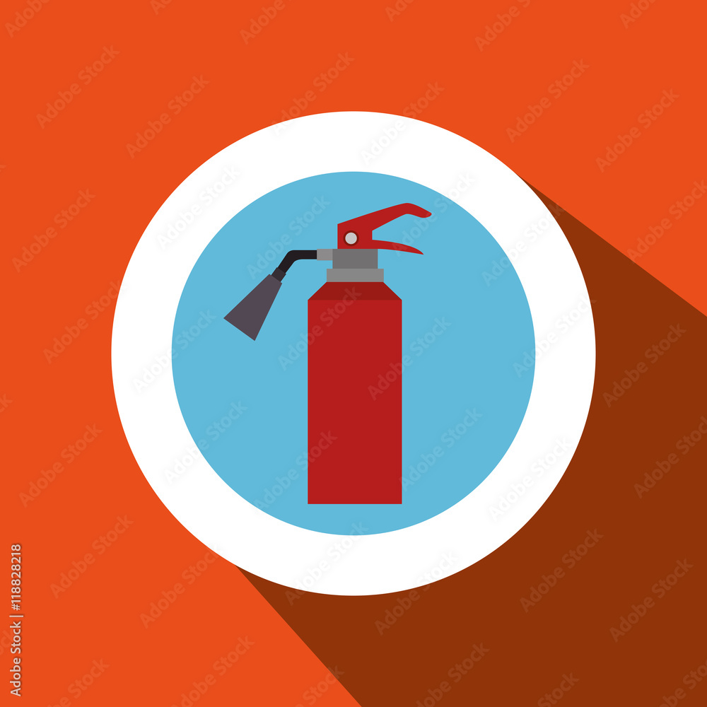 Obraz premium fire extinguisher protection icon vector illustration design