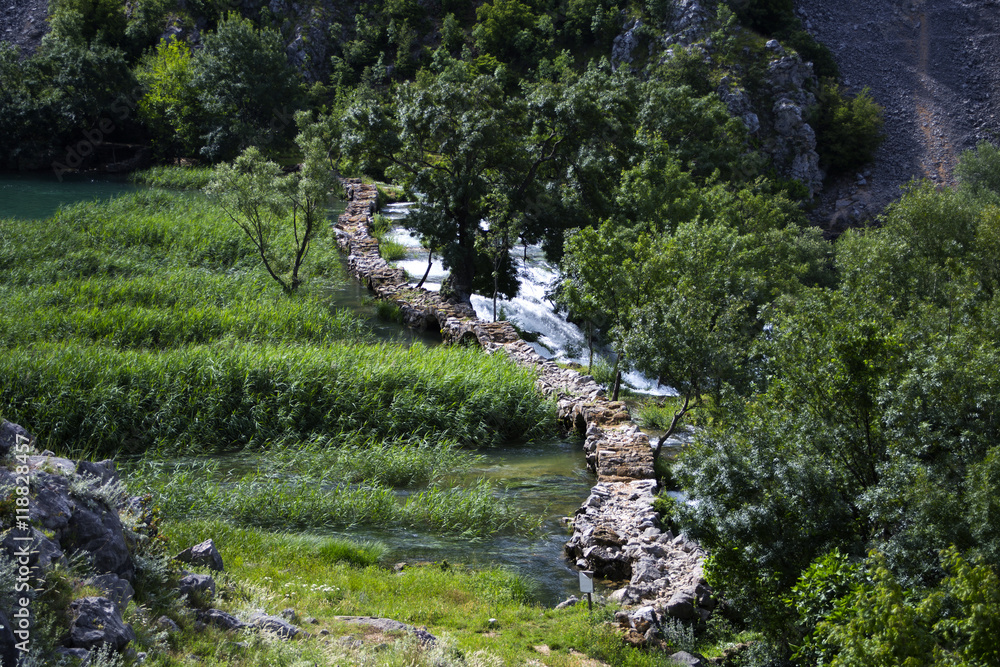 Old bridge on Krupa river, Croatia Old bridge on Krupa river, Croatia