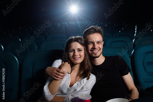 Lovely couple at the movie theatre