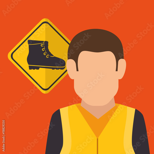 worker protection power plant vector illustration design