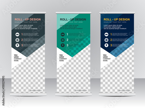 Roll up banner stand template