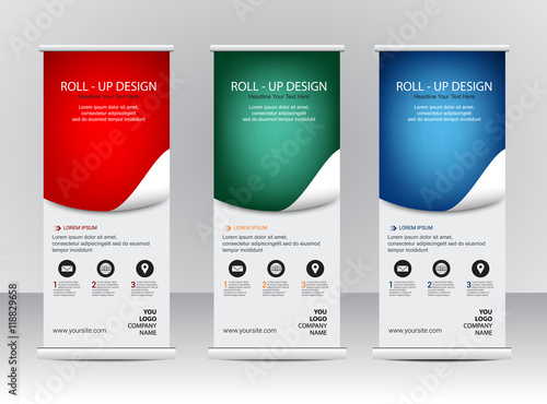 Roll up banner stand template