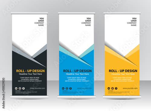 Roll up banner stand template