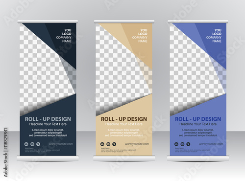 Roll up banner stand template