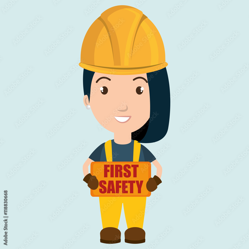 first safety worker icon vector illustration design first safety worker icon vector illustration design