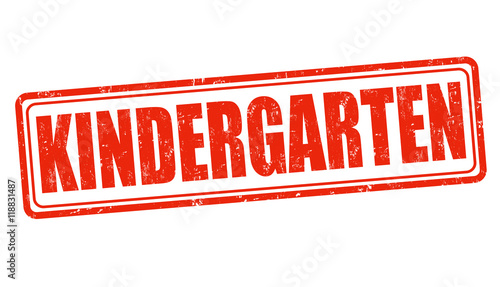 Kindergarten stamp or sign