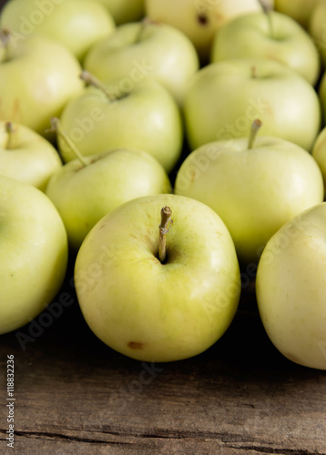 Closeup of many juicy apple 