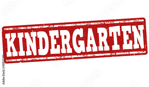 Kindergarten stamp or sign