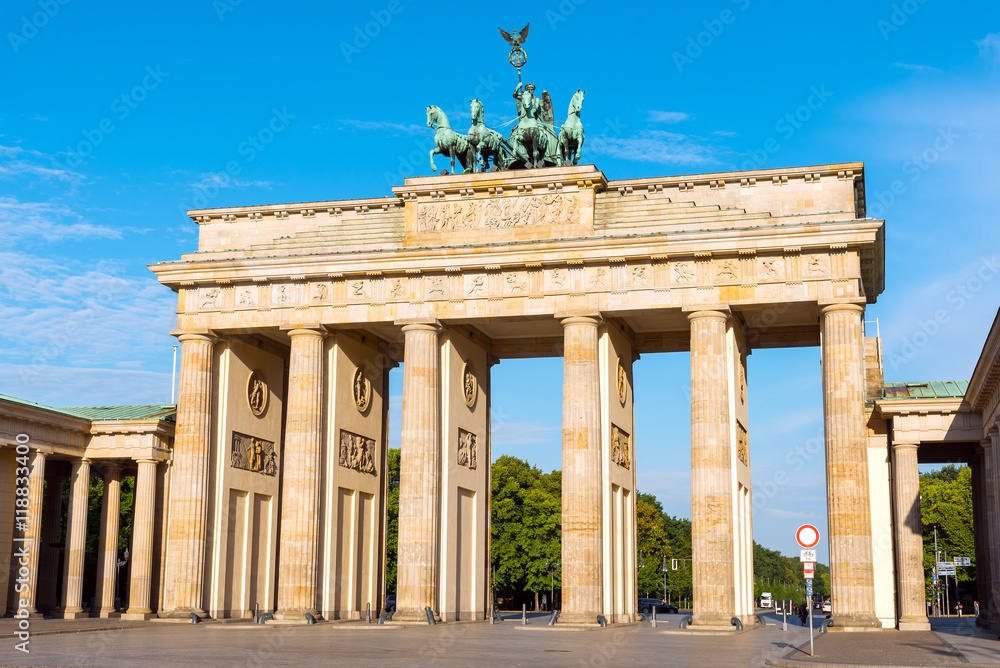 The famous Brandenburger Tor, Berlins most visited landmark