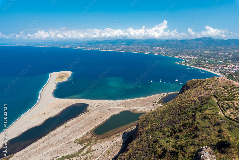 The beach and the lagoons at Capo Tindari, Sicily