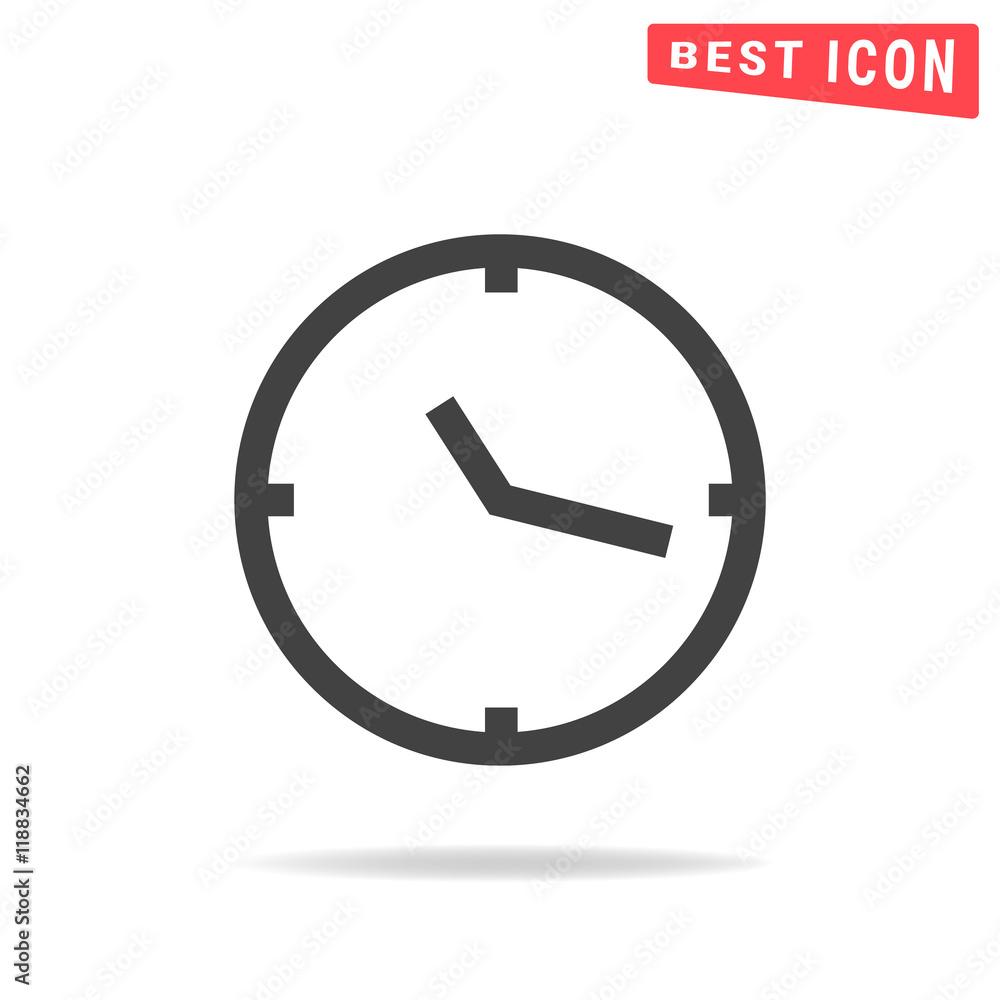 Clock icon. Clock icon.