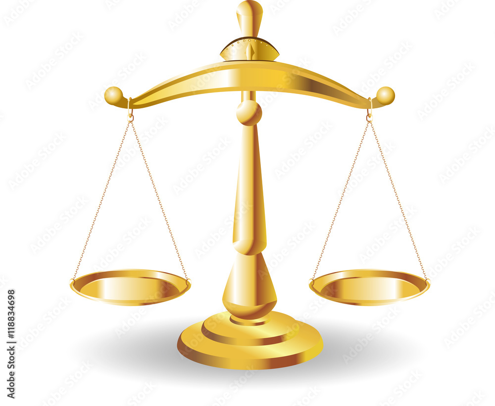 Scales of Justice symbolizing the measure of a cases support and Scales of Justice symbolizing the measure of a cases support and