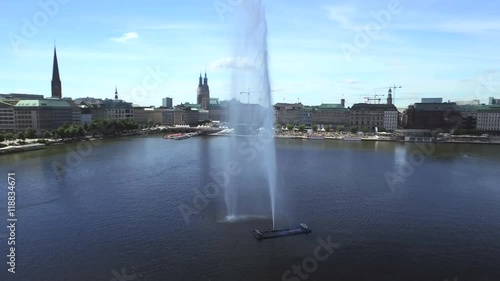 Hamburg Alster Lake Aerial View
 photo