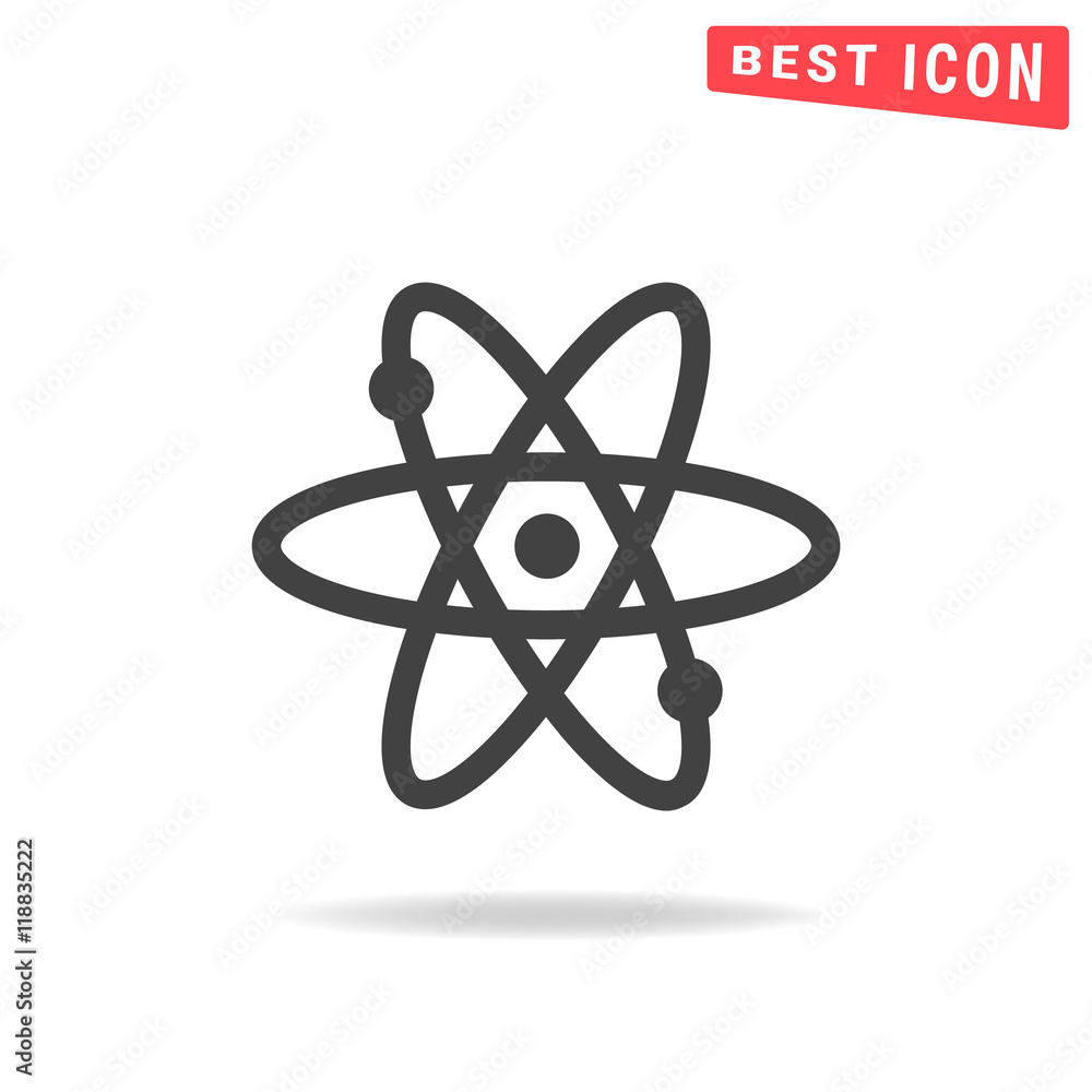 atom Flat icon on white background. Simple vector illustration atom Flat icon on white background. Simple vector illustration