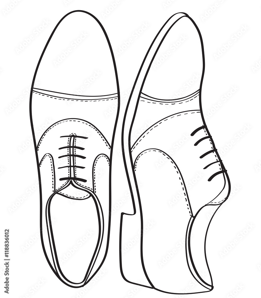 vector very simple and graphic quality men's shoes Stock Vector | Adobe  Stock