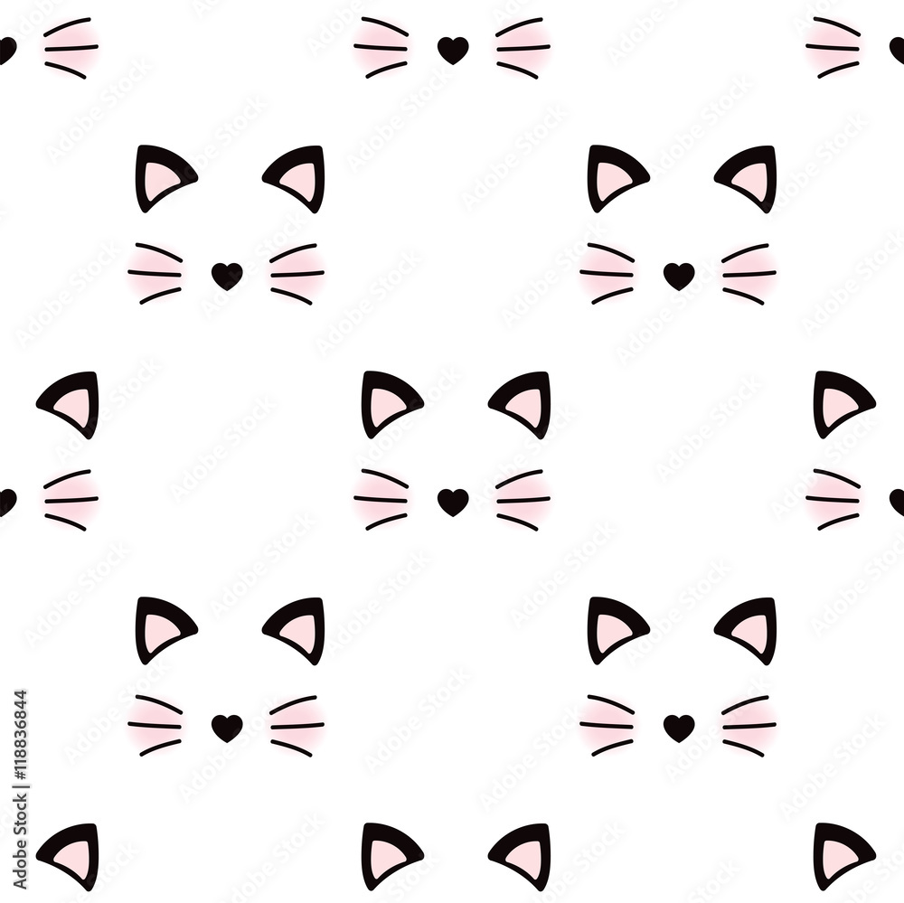 Fototapeta premium Cat face wallpaper