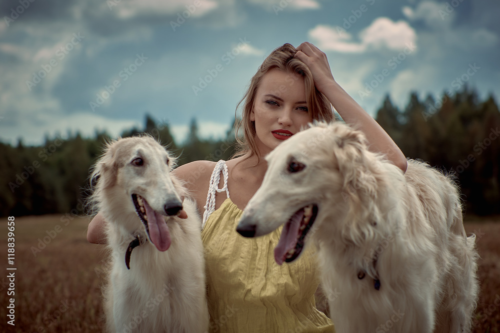 Horseback riding in the hunting grounds in linen clothes from fashion designers. Horseback riding in the hunting grounds in linen clothes from fashion designers.