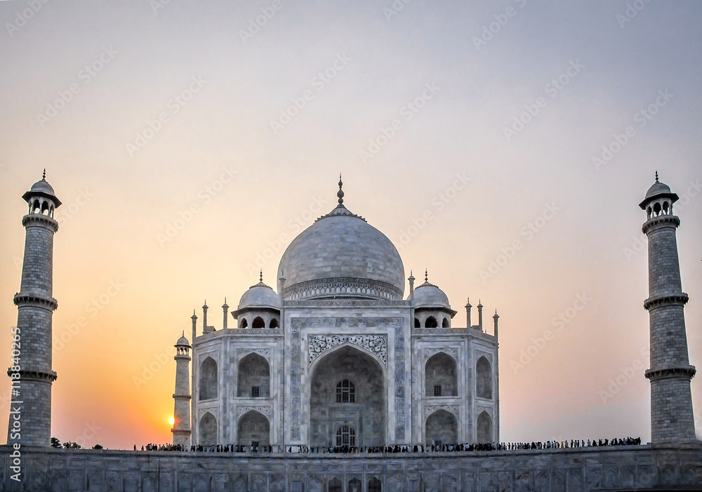 Sunset over Taj Mahal - Agra, India