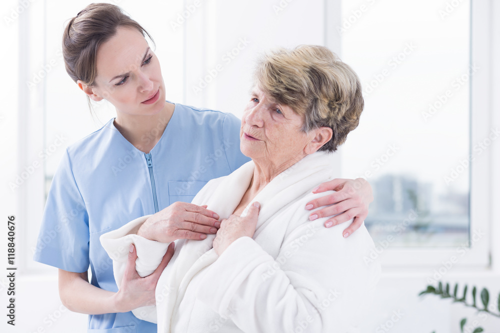 Fototapeta premium Feel the pain inside her chest