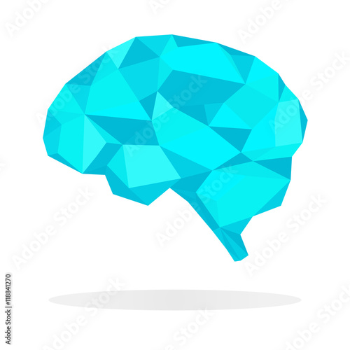 Blue brain polygon design