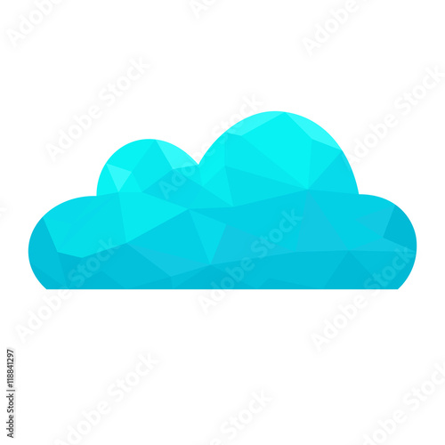 Polygon cloud concept.