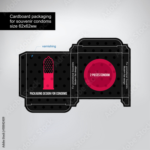 condom box design template