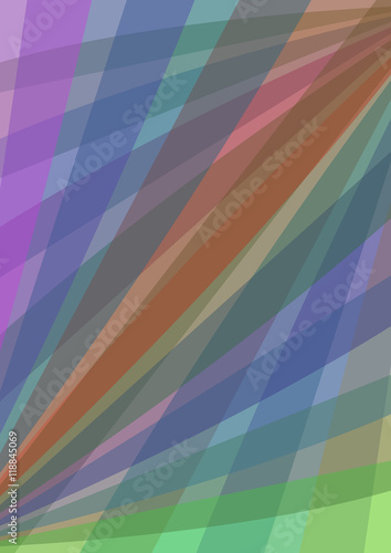 Abstract background with multicolored oblique stripes, polygonal patterns