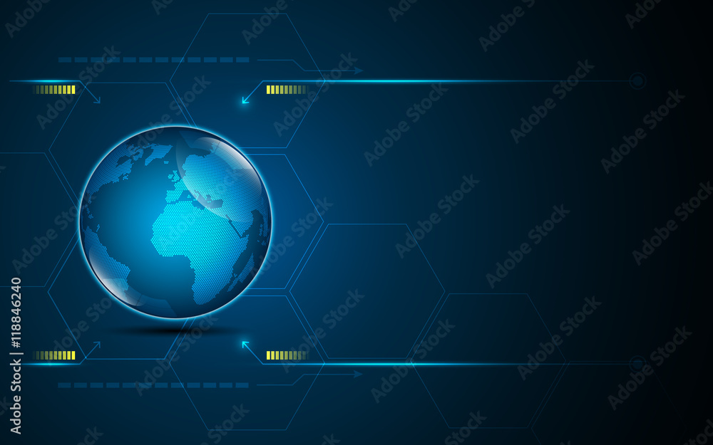 abstract global icon on digital technology networking design innovation concept background abstract global icon on digital technology networking design innovation concept background